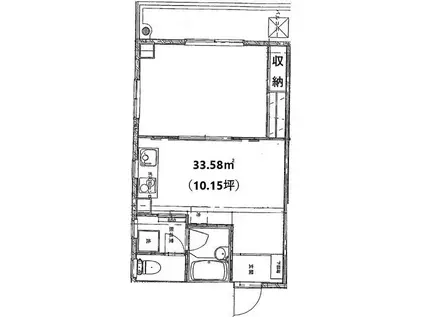 メゾン平塚(1DK/3階)の間取り写真
