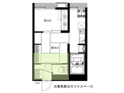 FOREST(2K/2階)の間取り写真