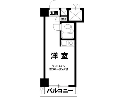 ラフィネ麻布十番(ワンルーム/7階)の間取り写真