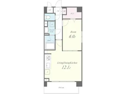 ELAN.DE.AK(1LDK/2階)の間取り写真