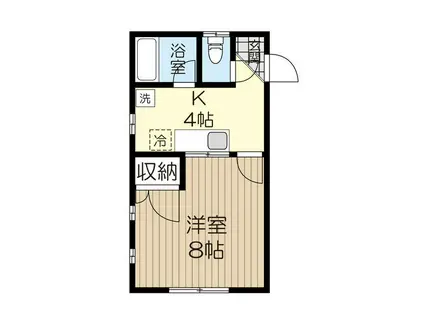 エクセルコート(1K/2階)の間取り写真