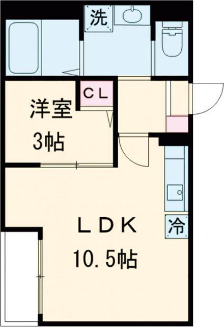 JACK KAMISHIGEHARAI(1LDK/3階)の間取り写真