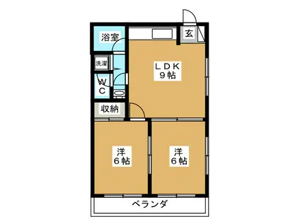 DUKE-II(2LDK/3階)の間取り写真
