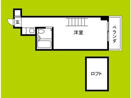 珈琲会館(1K/8階)の間取り写真