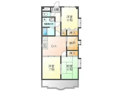 ベネッセレ豊橋西(3SDK/3階)の間取り写真