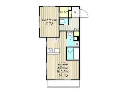 メイプルアネックス(1LDK/1階)の間取り写真