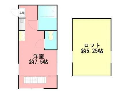 L1ハイム(ワンルーム/2階)の間取り写真