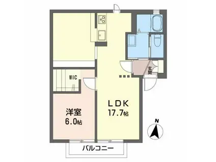 テイスティ壱番館(1LDK/1階)の間取り写真