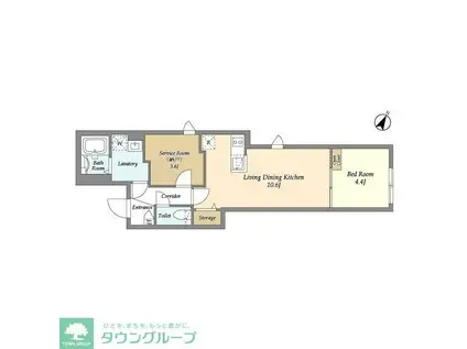 タスキSMART新大塚III(1SLDK/B1階)の間取り写真