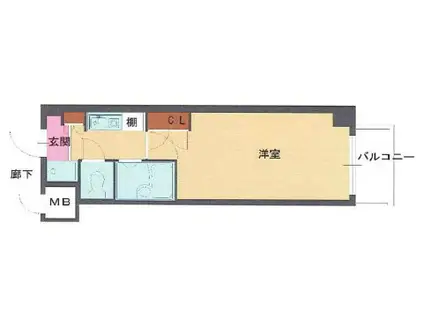 リファインハイツナカモト(1K/3階)の間取り写真