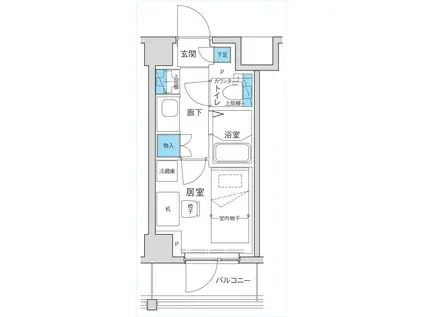キャンパスヴィレッジ武蔵小杉(ワンルーム/4階)の間取り写真