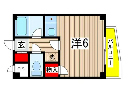 B・Tパーク(ワンルーム/1階)の間取り写真