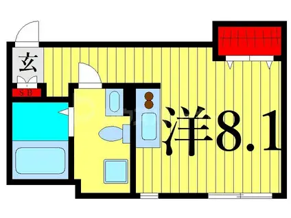 フェリオコート西日暮里(ワンルーム/5階)の間取り写真