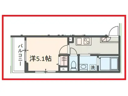 メルディア新小岩IV(1K/2階)の間取り写真
