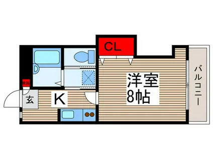 フローラルT0KUZUMI(1K/1階)の間取り写真
