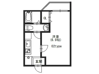 イプセ四谷テラス(1DK/5階)の間取り写真