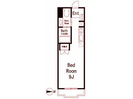 アイビー壱番館(ワンルーム/3階)の間取り写真