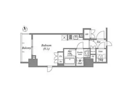 CORVAL大森(ワンルーム/6階)の間取り写真