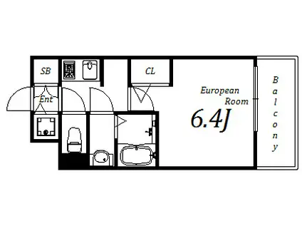 S-RESIDENCE神戸元町(1K/13階)の間取り写真