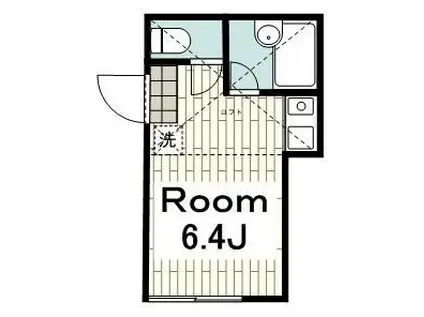 ユナイト屏風浦 ジェノヴァの杜(ワンルーム/1階)の間取り写真