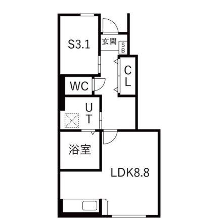J.BREATH(1SK/1階)の間取り写真
