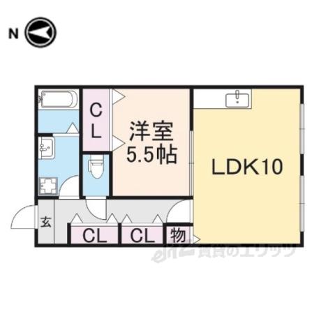 松ぼっくり(1LDK/1階)の間取り写真