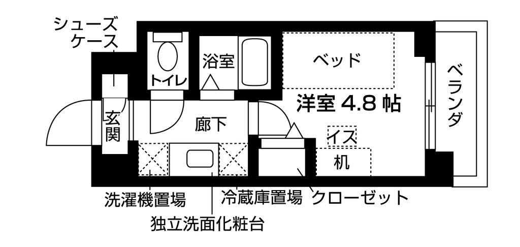 キャンパスヴィレッジ京都衣笠(ワンルーム/5階)の間取り写真