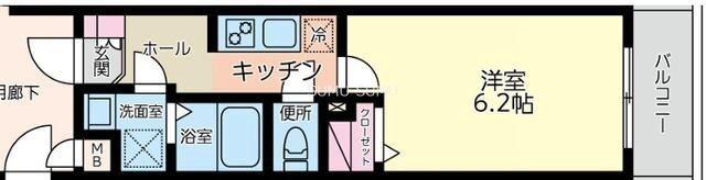 PINKY(1K/7階)の間取り写真