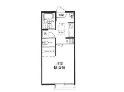 テイセキ上祖師谷ハイツ(1K/1階)の間取り写真