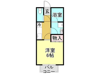 エクセルヒカリ(1K/1階)の間取り写真