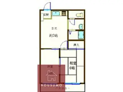 第8東城マンション(2DK/3階)の間取り写真