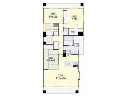 エンヴィーズライフ岡山大雲寺前(3LDK/12階)の間取り写真