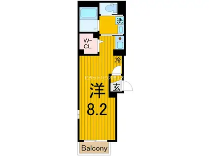 フォエバー大和久(ワンルーム/2階)の間取り写真