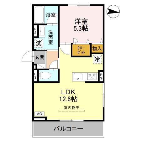パルフェ(1LDK/3階)の間取り写真