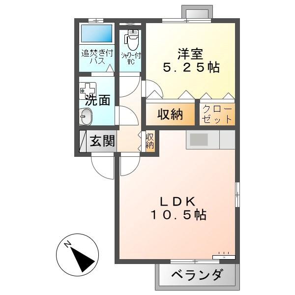 SEJOUR LION(1LDK/2階)の間取り写真