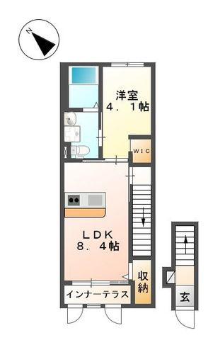 リブロ弐番館(1LDK/2階)の間取り写真