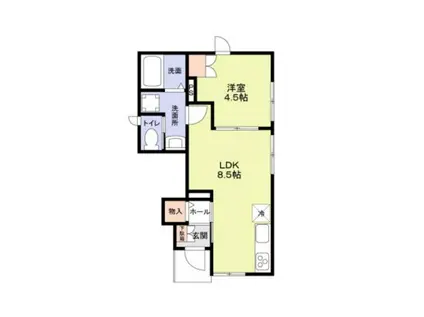 神奈川区入江1丁目計画(1LDK/1階)の間取り写真