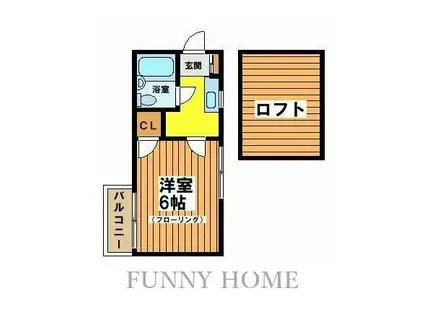 サンヒルズ(1K/1階)の間取り写真