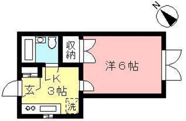 モーニングサイド(1K/1階)の間取り写真