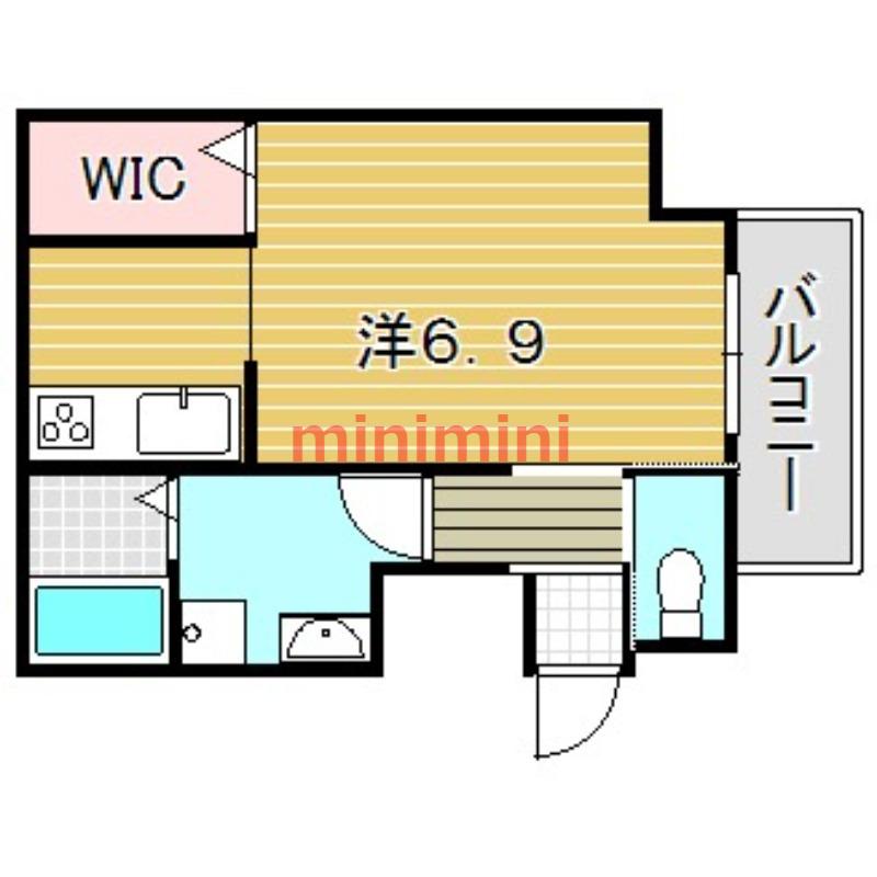 は・れ・な(1K/3階)の間取り写真