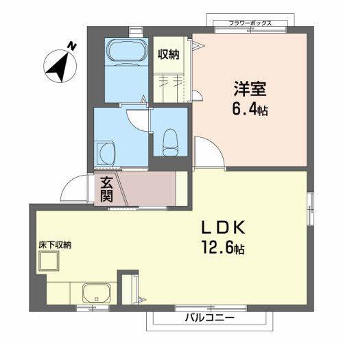 メゾン・ドール中野C(1LDK/1階)の間取り写真