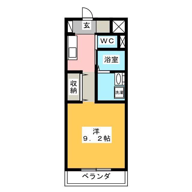 レガシープレイス片瀬(1K/2階)の間取り写真