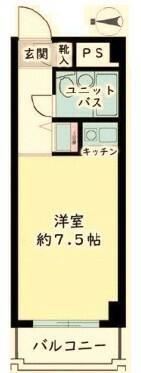 NAVI新桜台(ワンルーム/5階)の間取り写真