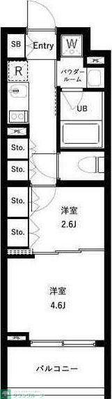 セジョリ高井戸(1DK/3階)の間取り写真