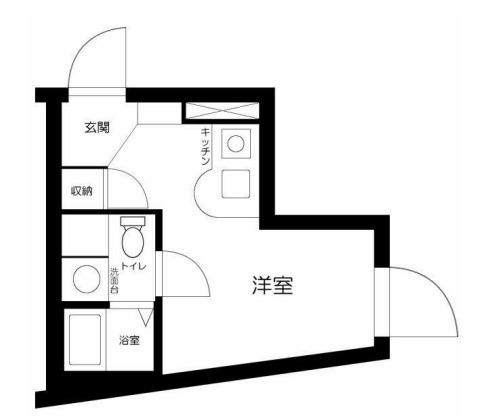 アパートメント小石川後楽園(ワンルーム/3階)の間取り写真