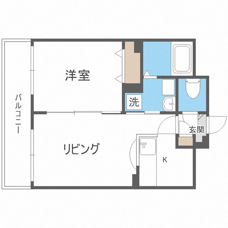 LUNA26(1LDK/1階)の間取り写真
