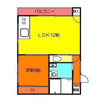 マトリックス(1LDK/4階)の間取り写真
