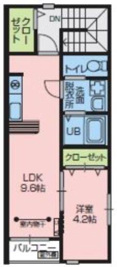 REGALO(1LDK/2階)の間取り写真