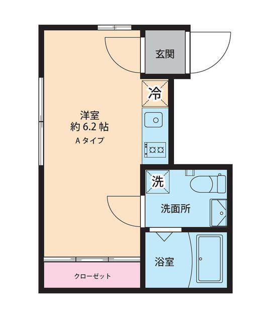 EN CASA久が原(ワンルーム/1階)の間取り写真