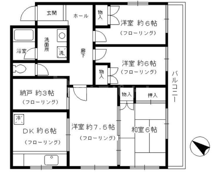 プライムホームズ132(4SLDK/3階)の間取り写真